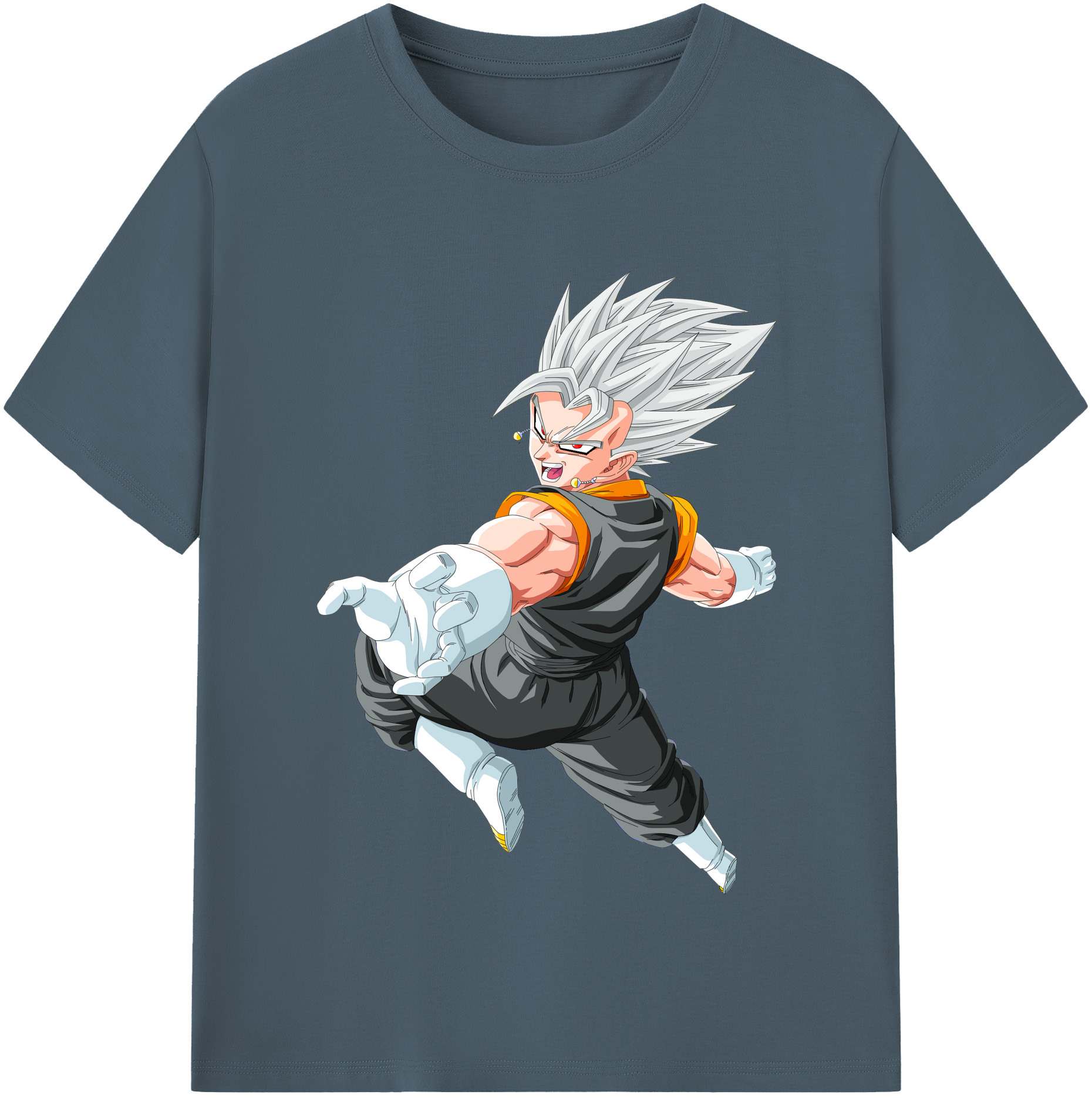 （画像用） ドラゴンボール ベジータ四世（Bejīta Yonsei）DRAGON BALL Vegeta IV 綿100％半袖Tシャツ（フロントプリント）